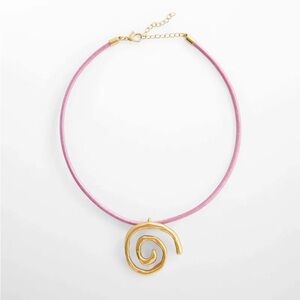 Mango Gold Spiral Pendant Necklace